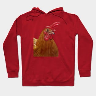 Farmyard Hen Chicken Lady Hen Cut Out Hoodie